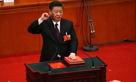Parlamento de China reelige a Xi Jinping para un segundo mandato 